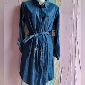 Denim Blue Shirt Dress